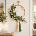 Macrame Eucalyptus Floral Wreath - scene
