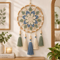 Ridgevello Boho Floral Macrame Dreamcatcher — main styled photo