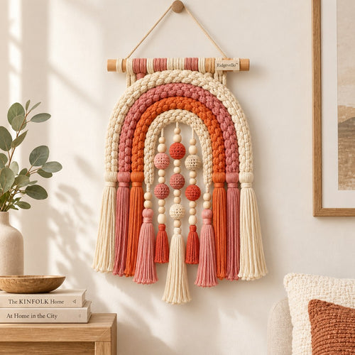 Boho Macrame Rainbow Wall Hanging - scene